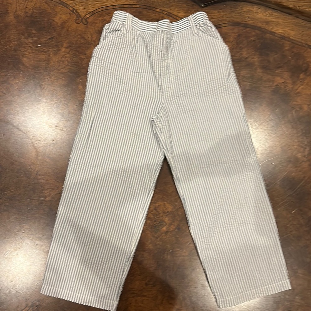 Bella Bliss blue pinstriped boys pants - Size 6